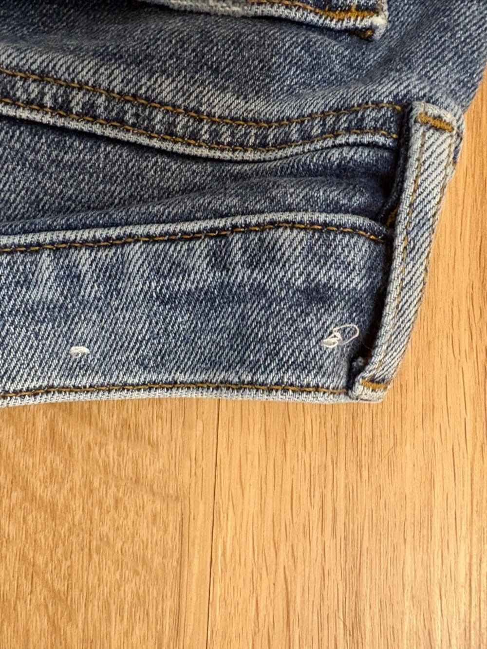 LOFT Indigo Distressed High-Rise Skinny Jeans - Picture 15 of 15